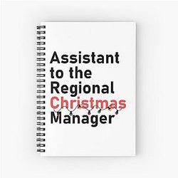 Funny The Office Christmas Assistant The Regional Christmas Manager Spiral Notebook