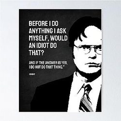 The Office: Dwight's Idiot Quotes Poster