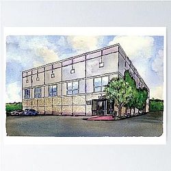 Pam's Watercolor Painting The Office Poster