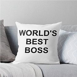 World's Best Boss From The Office Throw Pillow