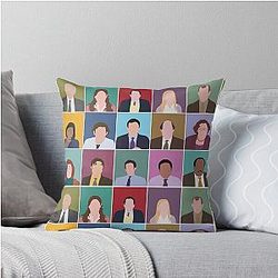 The Faces of The Office Pillow