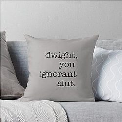 The Office - Dwight, You're an Ignorant Slut Throw Pillow