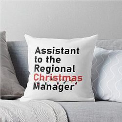 Funny The Office Christmas Assistant Regional Manager Throw Pillow