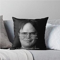 The Office Dwight Quote - Would an Idiot do that Nike Promo Throw Pillow