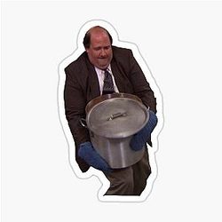 Kevin Spills his Chili The Office Stickers