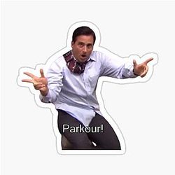 Michael Parkour! The Office Sticker