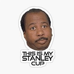 Stanley Cup Mug of Stanley Hudson from The Office Sticker