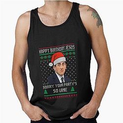Funny The Office Christmas Michael Scott Christmas Tank Top