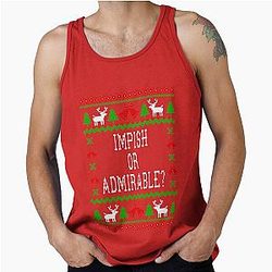 Impish or Dwight Schrute Quote Ugly Sweatshirt Christmas Style Tank Top