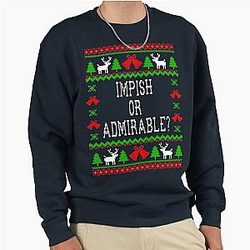 Impish or The Office Dwight Schrute Quote Ugly Christmas Pullover Sweatshirt