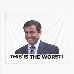 The Office - Michael Scott This Is The Worst funny face Tapestry