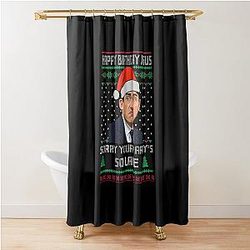 Funny The Office Christmas Happy Birthday Jesus Sorry Your party Michael Scott Christmas Shower Curtain