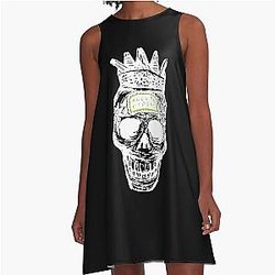 Skull - Icon on the Hombre - The Offspring White A Line Dress