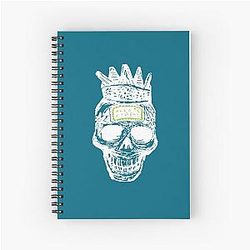 Skull on the Hombre The Offspring White Version Spiral Notebook