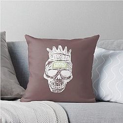 Skull Ixnay on the Hombre The Offspring White Version Throw Pillow