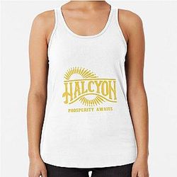 Halcyon Logo The Outer Worlds Racerback Tank Top