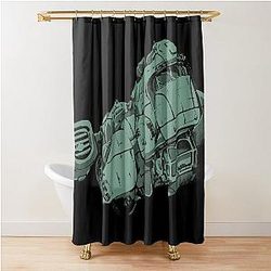 The Unreliable Space Ship The Outer Worlds Shower Curtain