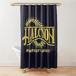Halcyon Colony The Outer Worlds Shower Curtain