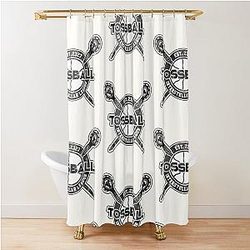 Tossball Interstellar League The Outer Worlds Black Shower Curtain