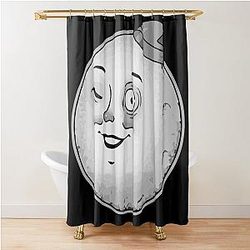 Moon Head The Outer World Shower Curtain