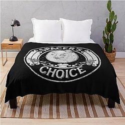 Spaceramp's Choice Distressed White Logo  The Outer Worlds Logo  252 Throw Blanket