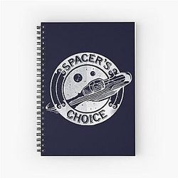 Outer Worlds Spacer Choice Distressed White Alternate Logo Spiral Notebook