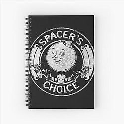 Spaceramp's Choice Distressed White Logo  The Outer Worlds Logo  252 Spiral Notebook