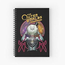 The Outer Worlds 2 Cosmic Frontier Gentleman Retro Sci-Fi Space Adventure Spiral Notebook