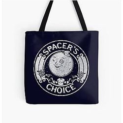 The Outer Worlds Distressed White Logo All Over Print Tote Bag