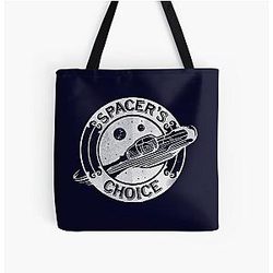 The Outer Worlds Spacer's Choice Distressed White Logo All Over Print Tote Bag