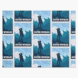 The Outer Worlds Minimalist Travel Style Video Game Art Jigsaw Puzzle