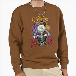 The Outer Worlds Cosmic Frontier Gentleman Retro Sci-Fi Space Adventure Art Pullover Sweatshirt