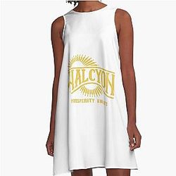 Halycon Logo The Outer Worlds A Line Dress