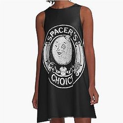 Space 39's Choice Distressed White Logo  The Outer Worlds Logo  A-Line Dress