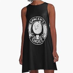 Spacer's Choice Distressed White Logo The Outer Worlds A-Line Dress