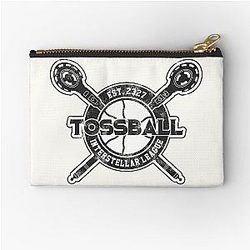 Tossball Interstellar League The Outer Worlds Logo Black Zipper Pouch