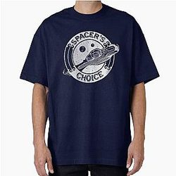 Spacer's Choice Distressed White Outer Worlds Logo Oversized T-Shirt