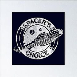 Spacer's Choice Distressed White Logo - The Outer Worlds Logo Poster