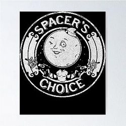 The Outer Worlds Distressed White Logo Poster
