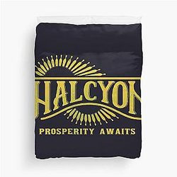 Halcyon Colony Logo The Outer Worlds Duvet Cover