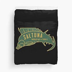 Retro Salt and Tuna Logo - The Outer Worlds Duvet Cover