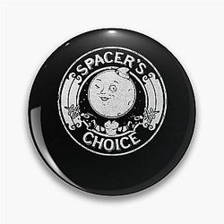 Spacer's Choice Distressed White Logo The Outer Worlds Pin