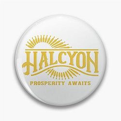 Halycon Logo The Outer World Pin
