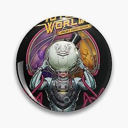 The Outer Worlds Cosmic Frontier Gentleman Retro Sci-Fi Space Adventure Art Pin