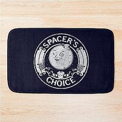 Spacer's Choice Distressed White Logo Outer Worlds Logo Bath Mat