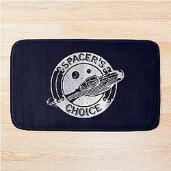 Spacer's Choice Distressed White Outer Worlds Logo Bath Mat