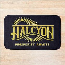 Halcyon Colony Logo Outer Worlds Logo Bath Mat