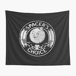 Spaceramp's Choice Distressed White Logo The Outer Worlds Logo  252 Tapestry
