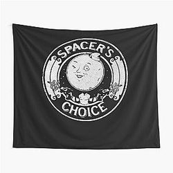 Spacer's Choice Distressed White Logo Tapestry: The Outer Worlds Logo
