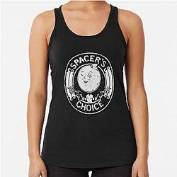 Spacer's Distressed White Logo The Outer Worlds Racerback Tank Top